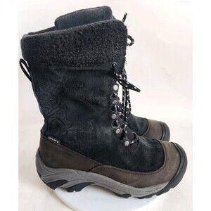 Keen Womens Size 6 Hoodoo II Black Suede Waterproof Insulated Winter Boots 200g